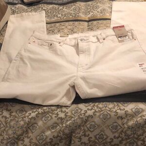 Levi's White Straight Leg Jeans Classic Denim